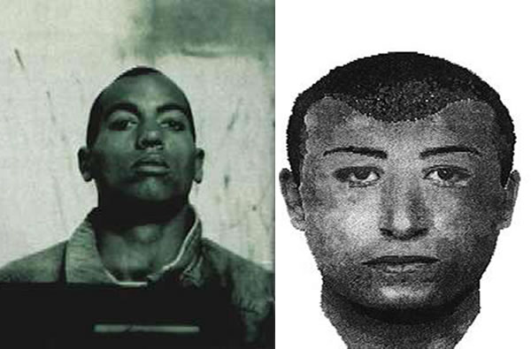 Comparaison entre le suspect Guy Georges et le croquis réalisé avec l'aide d'Elisabeth Ortega.
