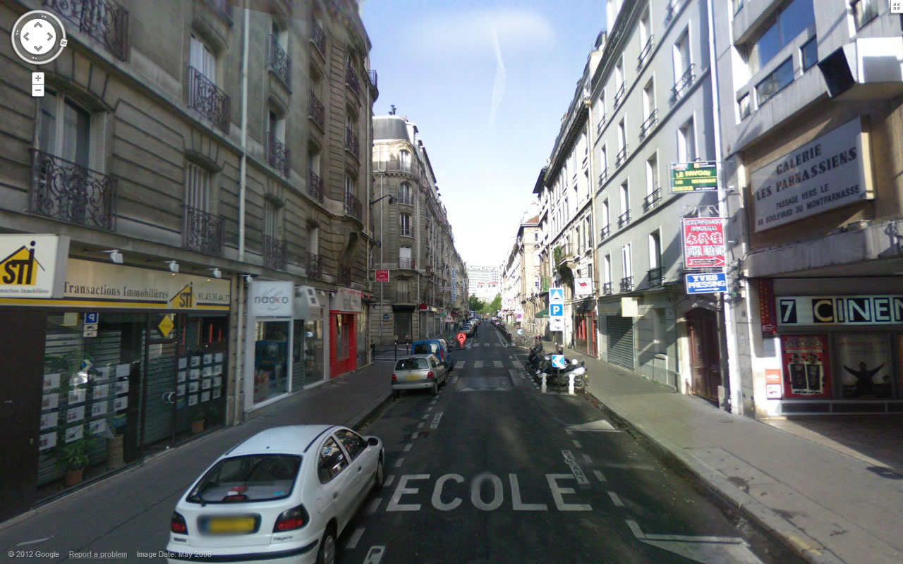 Vue de la rue Delambre, 14e arrondissement de Paris, région de la Bastille. L'étudiante Pascale Escarfail vivait dans un appartement situé dans cette rue.