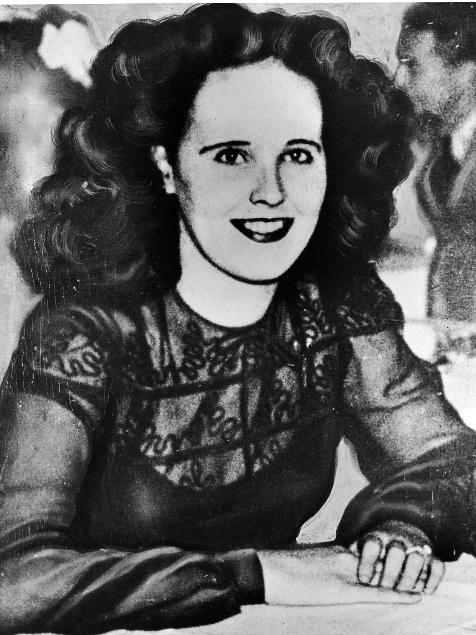 Portrait de l'aspirante actrice américaine et victime d'un meurtre, Elizabeth Short (1924 - 1947), dans les années 1940.