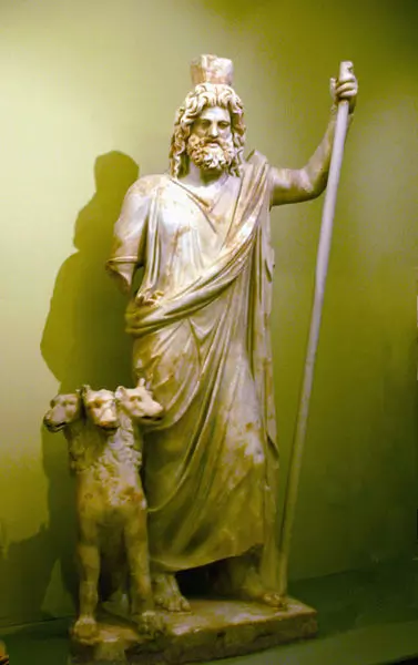 Statue de Hadès et Cerbère