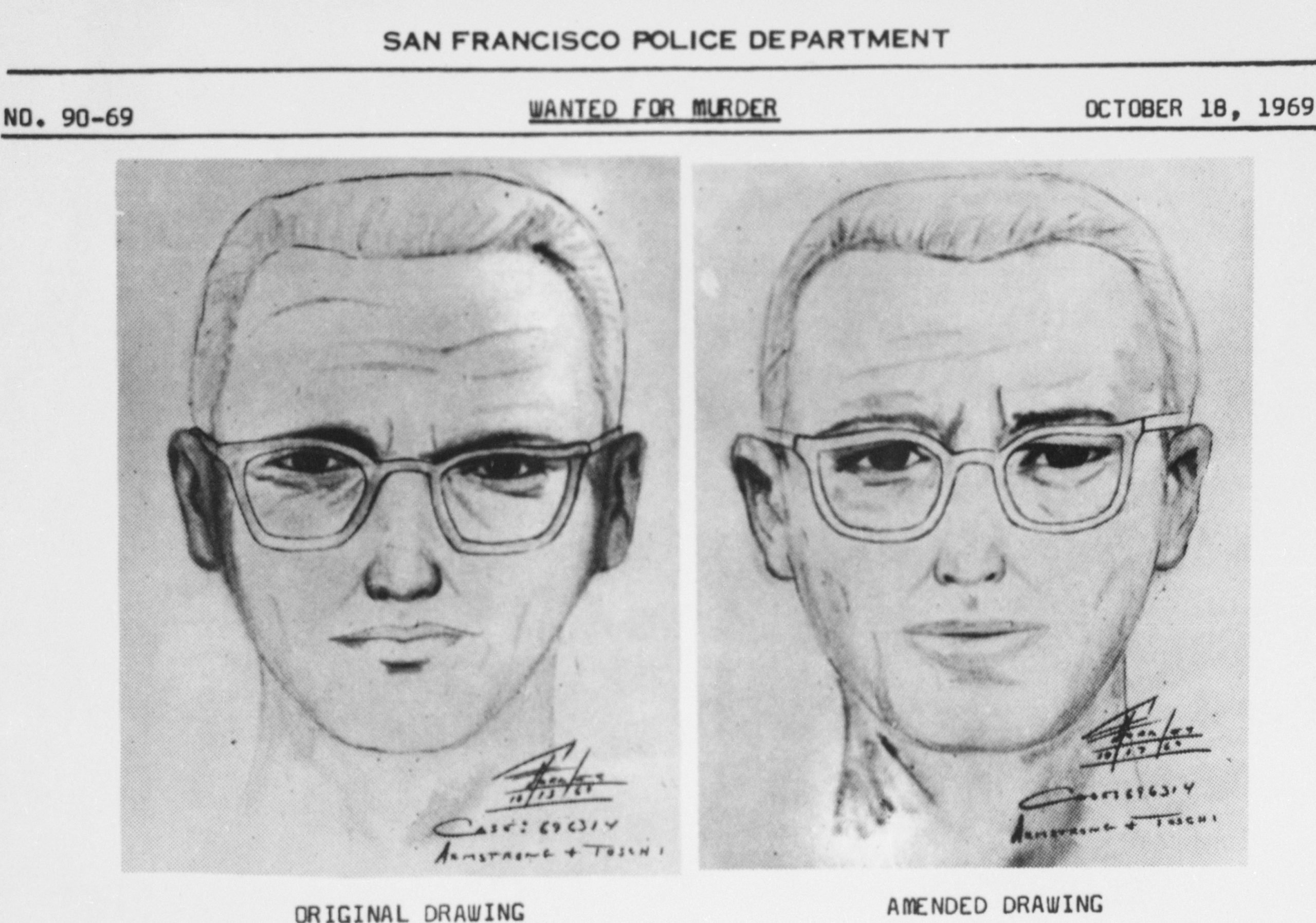 La police de San Francisco a fait circuler ce portrait-robot du tueur du "Zodiaque" de la région de la Baie.