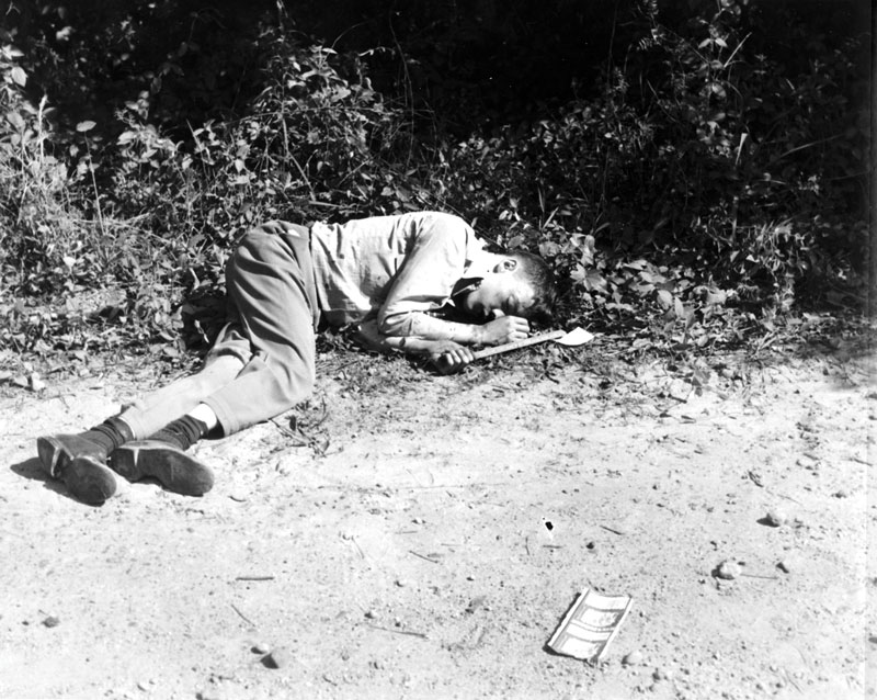 Le corps de Paul Martin, l'une des victimes du Fantôme, tel qu'il a été retrouvé.