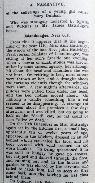 Dixon Donaldson, Extrait du récit historique, traditionnel et descriptif d'Islandmagee, 1927